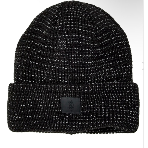 Free People Let's Race Fleece Lined Recycled Yarn Beanie NWT Black - Picture 2 of 5